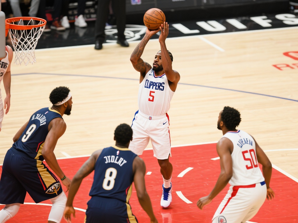 伦纳德三分命中,快船与鹈鹕8-8僵持进入暂停