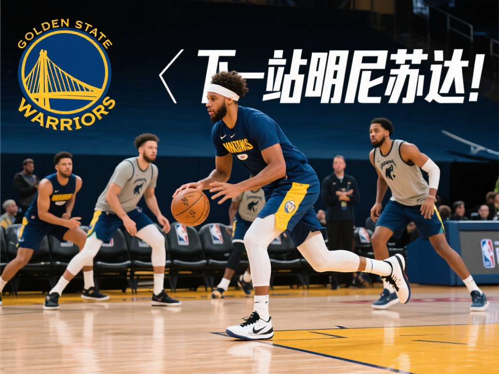 勇士发布照片为西部半决赛对阵森林狼造势：下一战，明尼苏达！